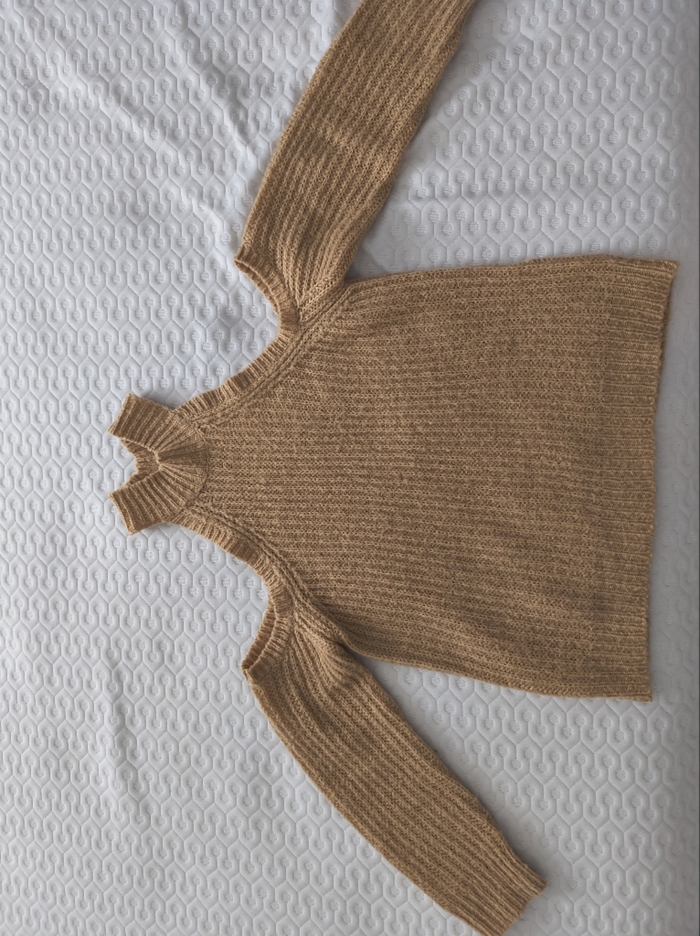 MAJORELLE beige/brown open-shoulder sweater